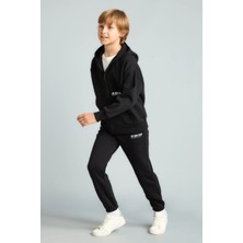 DeFacto Baskılı Lastikli Paça Kalın Kumaş Jogger Eşofman Altı Erkek Çocuk H9685A826WN