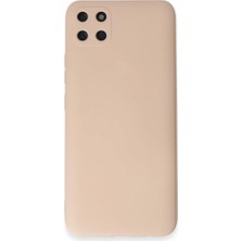 Realme C11 Kılıf Nano Içi Kadife Silikon - Pudra