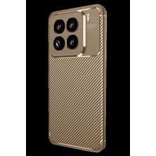 Xiaomi Mi 15 Pro Kılıf Auto Focus Karbon Kapak - Kahverengi