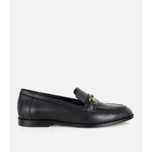 Hotiç 01AYH329510A100 KADIN Deri Siyah Gold Toka Detaylı Klasik Loafer