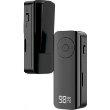 Apera M06 Yaka Klipsli Bluetooth 5.3 Ses Alıcı ve Verici Adaptör Transmitter Receiver – LCD Dijital Ekranlı & Micro Kart Destekli Tv Pc Araç 3.5mm Aux Rca Kablo