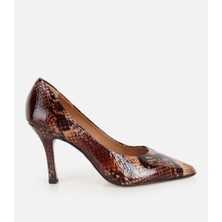 Hotiç 01AYH336270A480 KADIN Deri Kahverengi Ince Topuklu Stiletto