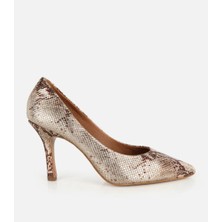 Hotiç 01AYH336270A540 KADIN Deri Gold Ince Topuklu Stiletto