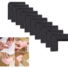 Microcase 3m Yapıştırmalı Sünger Bebek ve Çocuk Köşe Kenar Koruyucu 10IN1 Set - AL5235 (Siy