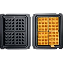 Sage Appliances SGR001 The No-Mess Waffle Izgarası, Yapışmaz Kaplama, Makinede Yıkanabilir, Sera