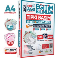 İnformal Yayınları 2027 MEB AGS EĞİTİM BİLİMLERİ ÖSYM Çıkmış Soru Tıpkı Basım Kitapçıkları 12li Deneme Paketi