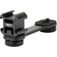 Ulanzi PT-3 3'lü Hot Shoe Bağlantı Aparatı Hafif Tasarım ile Zhiyun Smooth 4 ve DJI Osmo Mobile 2 Uyumlu