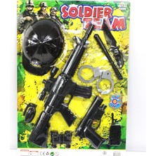 Beyaz Toys 2'li Askeri Silah Seti Çocuklar İçin Renkli Tüfek ve Aksesuarlar
