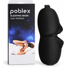 Poblex Siyah Uyku Gözlüğü Uyku Maskesi