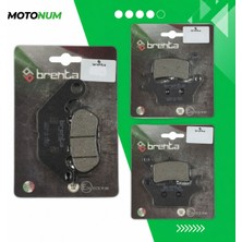 MOTONUM Yamaha Tricity 155 Ön ve Arka Fren Balata Takımı Brenta MTN6206