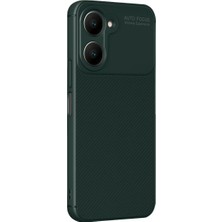 Vivo Y18 Kılıf Auto Focus Karbon Kapak - Koyu Yeşil