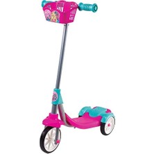 Cool Wheels Furkan Toys 3 Tekerlekli Çocuk Scooter Frenli Sepetli Kız Modeli Pembe