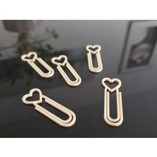 Bezos 3D Baskı Kalp Figürlü Ataç - 10LU Set - Bej