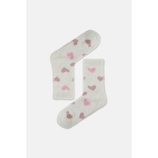 Suwen Fluffy Hearts Soket Çorap
