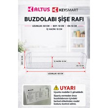 Öz Beyaz Eşya -Altus-AL 370 S  Buzdolabı Kapak Şişe Rafı 58X12X10CM