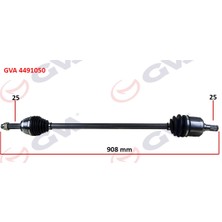 GVA Dpmix-Hb Komple Aks Sağ Accent Admire 1.3-1.5d 03-06 Abs Li 29DİŞ 908MM