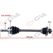 GVA Dpmix-Hb Komple Aks Sol Master-Movano Ii 2.5d 98-10 Abs Li 51DİŞ 670MM