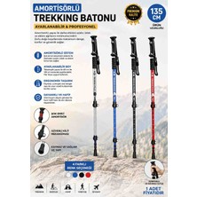 Wolawood Amortisörlü Ayarlanabilir Profesyonel Trekking Batonu & Darbe Emici Ergonomik Katlanabilir Baston Doğa Yürüyüşü, Kamp, Dağcılık, Hiking ve Outdoor Spor Ekipmanı