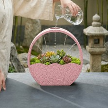 Bezos 3D Baskı Self-Watering Planter - Kendi Kendini Sulayan Saksı-Pembe