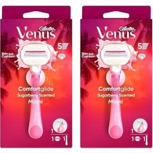 Comfortglide Sugarberry Kokulu Miami Kadın 5 Bıçaklı Tıraş Makinesi 2li Paket