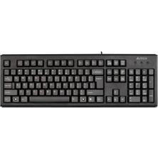 A4Tech A4-Tech KM-720 USB Kablolu Standart Türkçe Q Klavye Ev - Ofis Kullanımı İçin Siyah