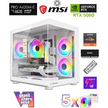 Zeiron Mini X32 AMD Ryzen 5 7500F-MSI A620M-B/Geforce Rtx 5060 X2 Ice/1TB M.2/16GB DDR5 Beyaz-Oem Oyuncu Paket