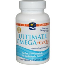 Nordic Naturals Ultimate Omega + Coq10 60 Soft Gel Yüksek Kalite Balık Yağı Takviyesi