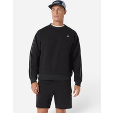 Asics Track Club Heritage Crew-Neck Top Unisex Siyah Sweatshirt 2033C121-001