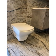 Bien Dor Kanalsız Asma Klozet Soft Kapak ile Beyaz Renk 50x35 cm Kolay Temizlik Özelliği