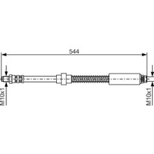 Bosch Dpmix-Hb Ön Fren Hortumu Peugeot P306 94-02 P307 02-08 544 mm