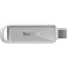 Sandisk Telefon Sürücüsü, USB Tip-C 128 GB (Akıllı Telefonlar, Tabletler ve Bilgisayarlar Için Flash Sürücü, 150 Mb/s Okuma, Taşıma Anahtarlık Döngüsü, 1 Yıllık Rescuepro Deluxe Yazılımı) - Arctic Whi