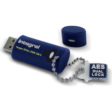 İntegral Integral Entegre 16 GB CRYPTO-140-2 256-BIT 3.0 Şifreli USB Bellek - Parola Korumalı USB Bellek - Fıps 197 Sertifikalı, Sağlam, Üç Katmanlı, Su Geçirmez Tasarım Xts-Aes