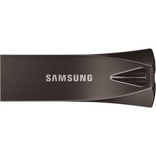 Samsung Bar Plus USB Bellek Tip-A, 256 Gb, 400 Mb/s Okuma, 110 Mb/s Yazma, Anahtar Halkalı Dayanıklı USB 3.1 Bellek Çubuğu, Titan Gri, MUF-256BE4/APC
