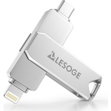 Lesoge USB Çubuğu 256 Gb, iPhone Için Usb-C Çubuğu, Mfi Sertifikalı