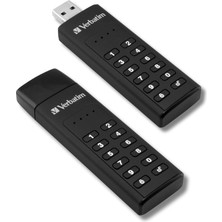 Verbatim Verbatım Tuş Takımı Güvenli USB Çubuğu I USB Tip-C I 128 GB I Şifre Korumalı ve Şifrelemeli Bellek Çubuğu I Dahil. Usb-C Uzatma Kablosu I Dizüstü Bilgisayar, Dizüstü Bilgisayar ve Co Için USB Type-C I