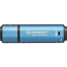 Kingston Daha Fazla Veri Koruması Için Kingston Ironkey Vault Privacy 50 Fıps 197 Sertifikalı ve Xts-Aes 256 Bit Şifreli USB Bellek - IKVP50/256GB