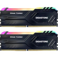 Gigastone [rgb Ddr4 Ram]gıgastone Game Turbo 8gb x 2 (16GB Kit) Ddr4 3600MHZ PC4-28800 cl 18-22-22-42 Intel Xmp 2.0 Amd Ryzen 1.35V Udımm 288 Pin Ecc Olmayan Arabelleksiz Masaüstü Yüksek Performanslı