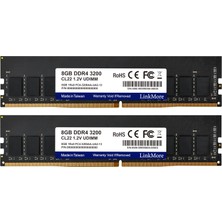 Linkmore 16GB Kiti (2 x 8gb) Ddr4 3200MHZ Udımm (PC4-25600) CL22 1.2V Masaüstü Bellek Modülü