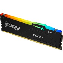 Kingston Fury Beast Siyah Rgb Expo 16 GB 6800MT/S Ddr5 CL34 Dımm Masaüstü Oyun Belleği Tek Modül - KF568C34BBEA-16