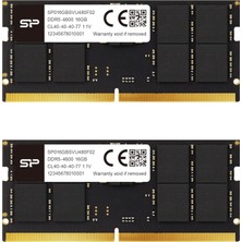 Sp Silicon Power Silikon Gücü Ddr5 32 GB (2X16 Gb) 4800 Mhz (PC5-38400) 262 Pinli CL40 1.1 V Sodımm Ecc Olmayan Dizüstü Bilgisayar Ram Bilgisayar Belleği SP032GBSVU480F22