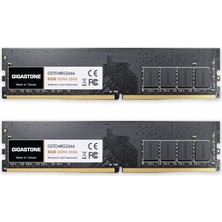 Gigastone [ddr4 Ram] Gigastone Masaüstü Ram 16 GB (2x8 Gb) Ddr4 Ram 16 GB DDR4-2666MHZ PC4-21300 CL19 1,2 V Udımm 288 Pim/kutup Arabelleksiz Ecc Olmayan Bilgisayar Belleği Ram (Yalnızca Pc Masaüstü)