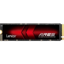 Lexar Ares 4 Tb Ssd, M.2 2280 Pcıe GEN4X4 1.4 Dahili Nvme Ssd. 7.400 Mb/s'ye Kadar Okuma ve 6.500 Mb/s'ye Kadar Yazma. Ps5, Pc, Dizüstü Bilgisayar, Oyuncular, Tasarımcılar ve Profesyoneller Için.