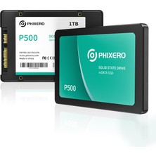Phixero Phıxero P500 SSD 1 Tb 2,5 Inç Sata Iıı Pc Dizüstü Bilgisayar Için Dahili Katı Hal Sürücüsü, 550 Mb/s'ye Kadar, 3D Nand Flash, Hızlı Sistem Başlatma