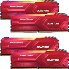 Gigastone [rgb Ddr4 Ram] Gıgastone Game Turbo 32GB Kit (4X8GB) Ddr4 3200MHZ PC4-25600 CL16-18-18-40 Intel Xmp 2.0 Amd Ryzen 1.35V Udımm 288PIN Ecc Olmayan Arabelleksiz Masaüstü Yüksek Performanslı Ram