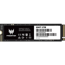 Acer Predator Gm7 1 Tb M.2 Nvme SSD Pcıe 4.0 - 7400 Mb/sn'ye Kadar Okuma Hızı - Tlc Nand Flash - Pc, Dizüstü Bilgisayar ve Ps5 Için Profesyonel Oyun Dahili Sabit Diski