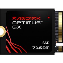 Sandisk Optimus Gx 7100M Nvme SSD 1 Tb (7.250/6.900 Mb/s'ye Kadar Sıralı Okuma/yazma, M.2 2230, Pcıe 4.0, Uyumlu Steam Deck, Msı Claw, Microsoft Surface Veya Dell Dizüstü Bilgisayarınız)