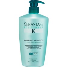 Kerastase Resistance Bain Force Architecte  Yıpranmış Saçlar için Yeniden Yapılandırıcı Şampuan - (1-2) 500 ml