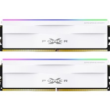 Sp Silicon Power Silicon Power Ddr5 32GB (2X16GB) Rgb 6000MT/S (PC5-48000) 288 Pinli CL30 1,35V Udımm Masaüstü Bellek Modülü Ram SP032GXLWU60AFDH Beyaz Rgb