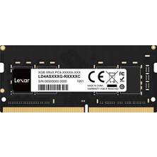 Lexar Sodımm 16 GB Ddr4 Ram 3200 Mhz, 260 Pinli Sodımm Bellek, Yüksek Performanslı So-Dımm, Dizüstü Bilgisayar Ram'i, Dizüstü Bilgisayar Belleği, Yüksek Performanslı Ram, CL22-22-22-52 1,2V