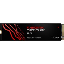 Sandisk Optimus Gx 7100 Nvme SSD 1 Tb (7.250/6.900 Mb/s'ye Kadar Sıralı Okuma/yazma, Pcıe 4.0, M.2 2280, Bics Tlc 3D Cba Nand, Dashboard)